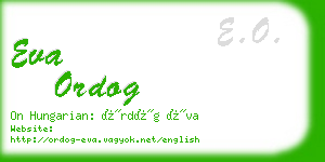 eva ordog business card